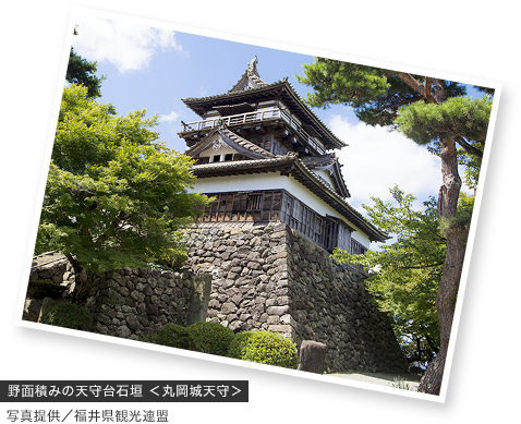 野面積みの天守台石垣 <丸岡城天守>写真提供/福井県観光連盟